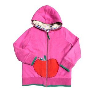 Mini Boden Sherpa Lined Hoodie Pink | Apples